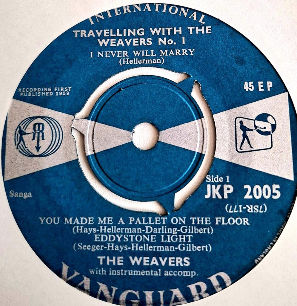 7"-EP/SINGLE  THE WEAVERS - Never Will Marry, Ophalen of Verzenden, Gebruikt