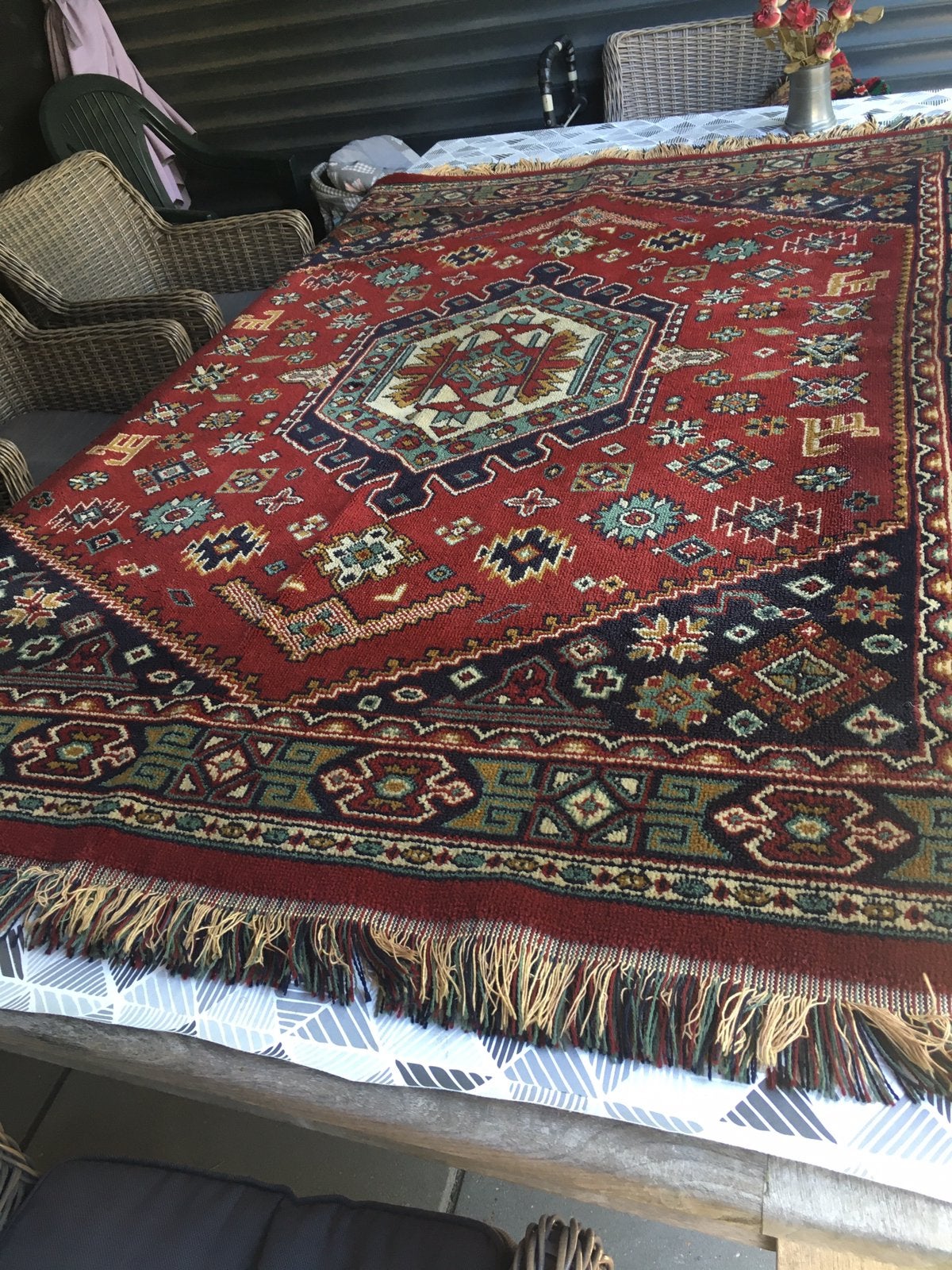 Smyrna tafel kleed, Ophalen of Verzenden