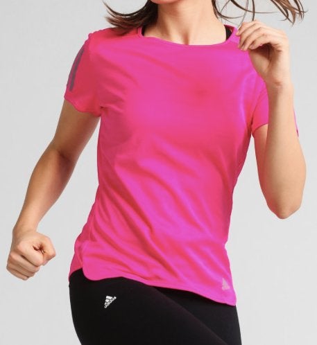 Adidas Performance running hardlopen sportshirt roze maat M, Maat 38/40 (M), Adidas, Nieuw, Ophalen of Verzenden