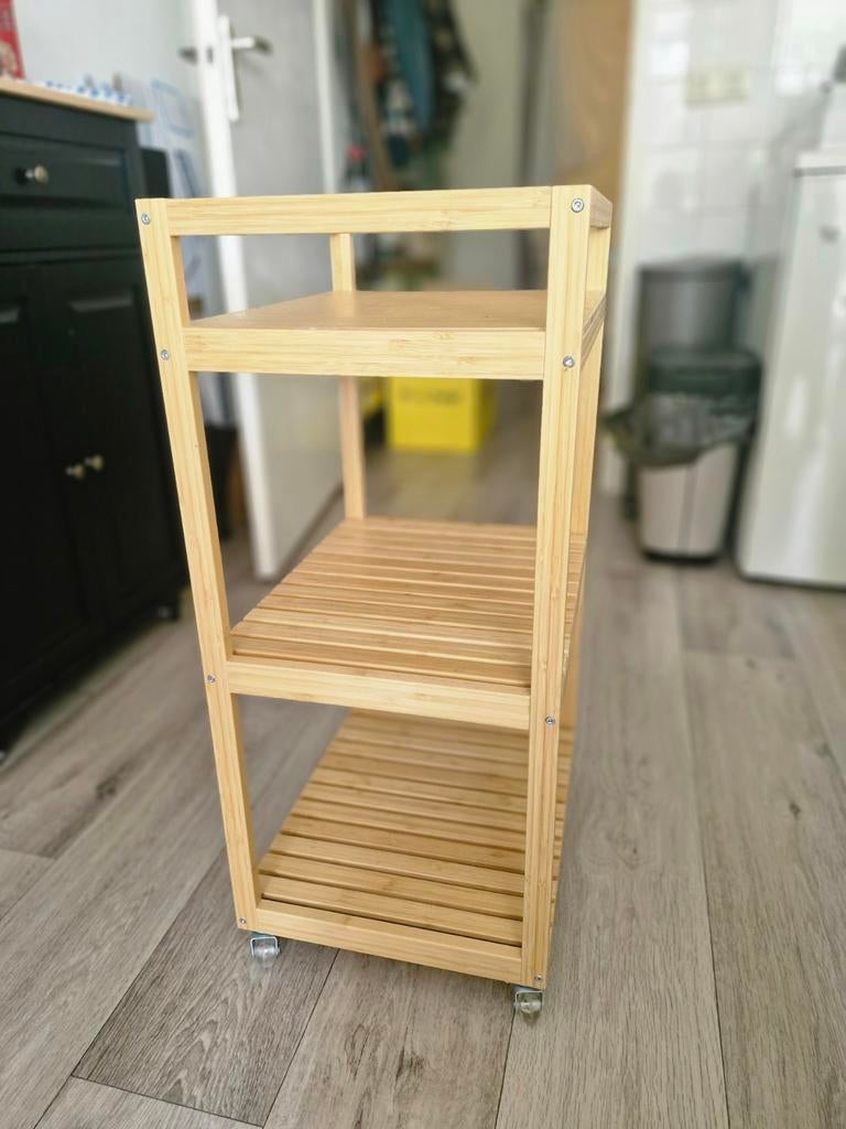 Bamboe trolley kastje, Ophalen, Zo goed als nieuw