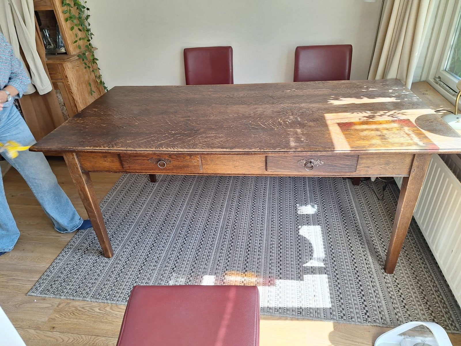 Prachtige kloostertafel, Huis en Inrichting, Ophalen, Rechthoekig, 200 cm of meer, 50 tot 100 cm