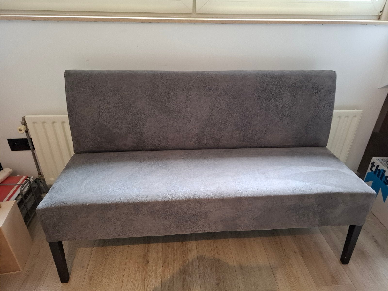 Moderne 2-zits avanza eettafel bank van pronto, microleder, Ophalen, 150 tot 200 cm, Tweepersoons, 75 tot 100 cm