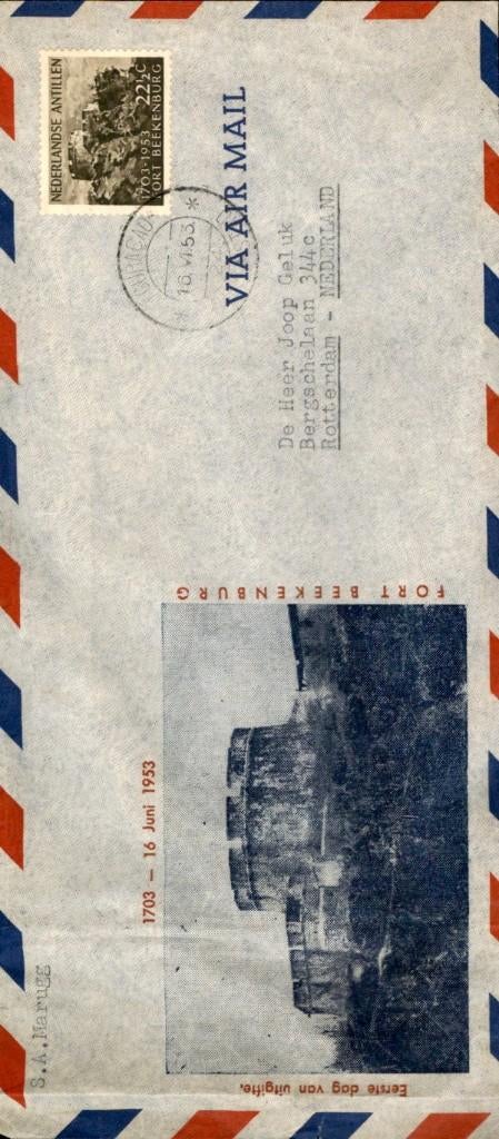 Nederlandse Antillen - FDC - 1953, Postzegels en Munten, Brieven en Enveloppen | Nederland, Verzenden, Envelop