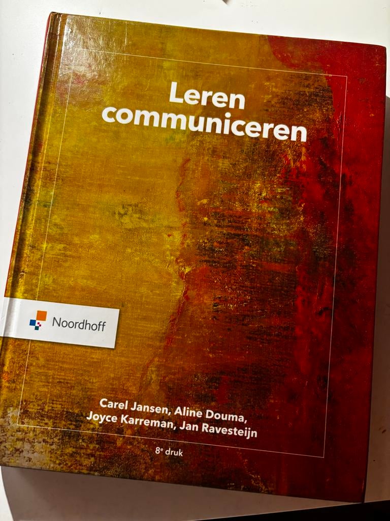 Leren Communiceren - 8e druk - Noordhoff, Boeken, Ophalen of Verzenden, Gamma, Nieuw, HBO