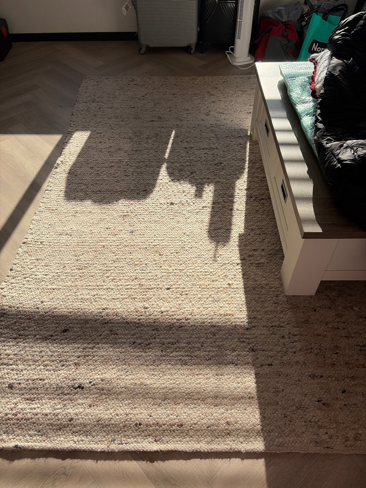 Groot vloerkleed, beige, 2x3 meter, Ophalen, Gebruikt, Beige, 200 cm of meer