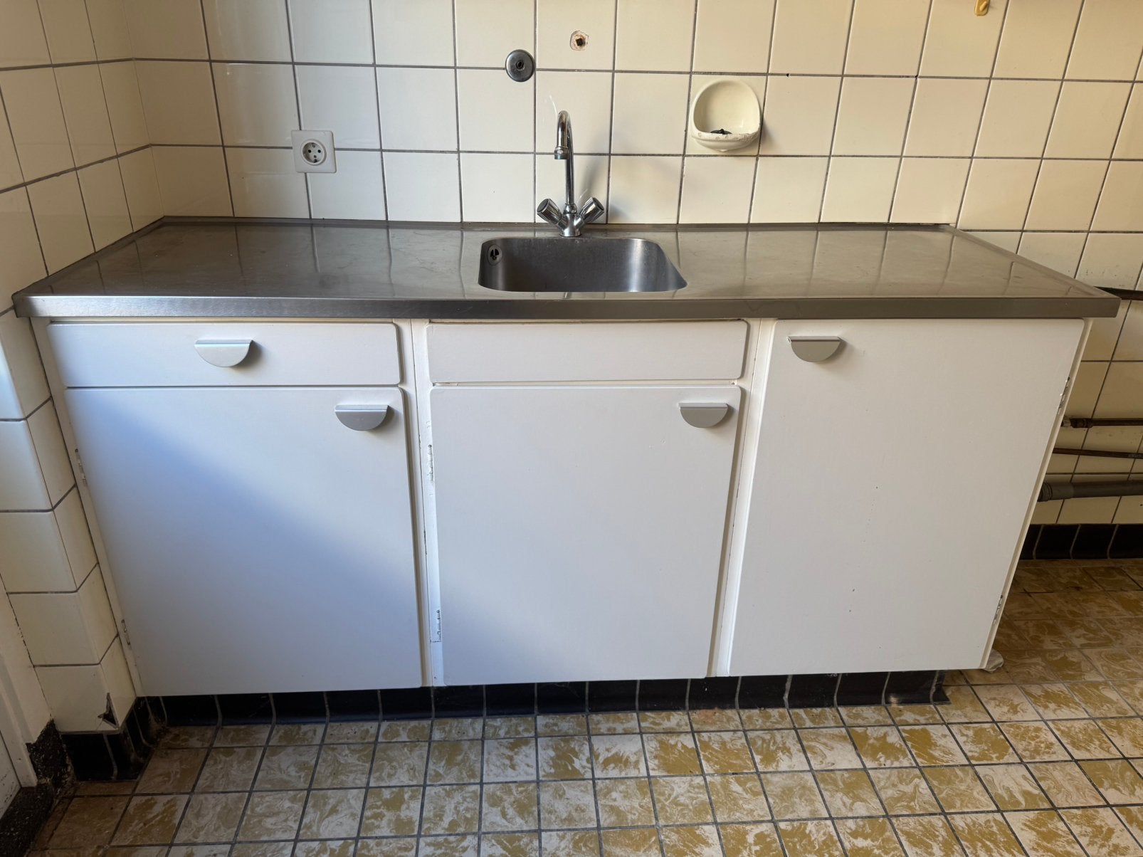 Vintage keuken jaren “50/60, Ophalen, Gebruikt, Enkelwandige keuken