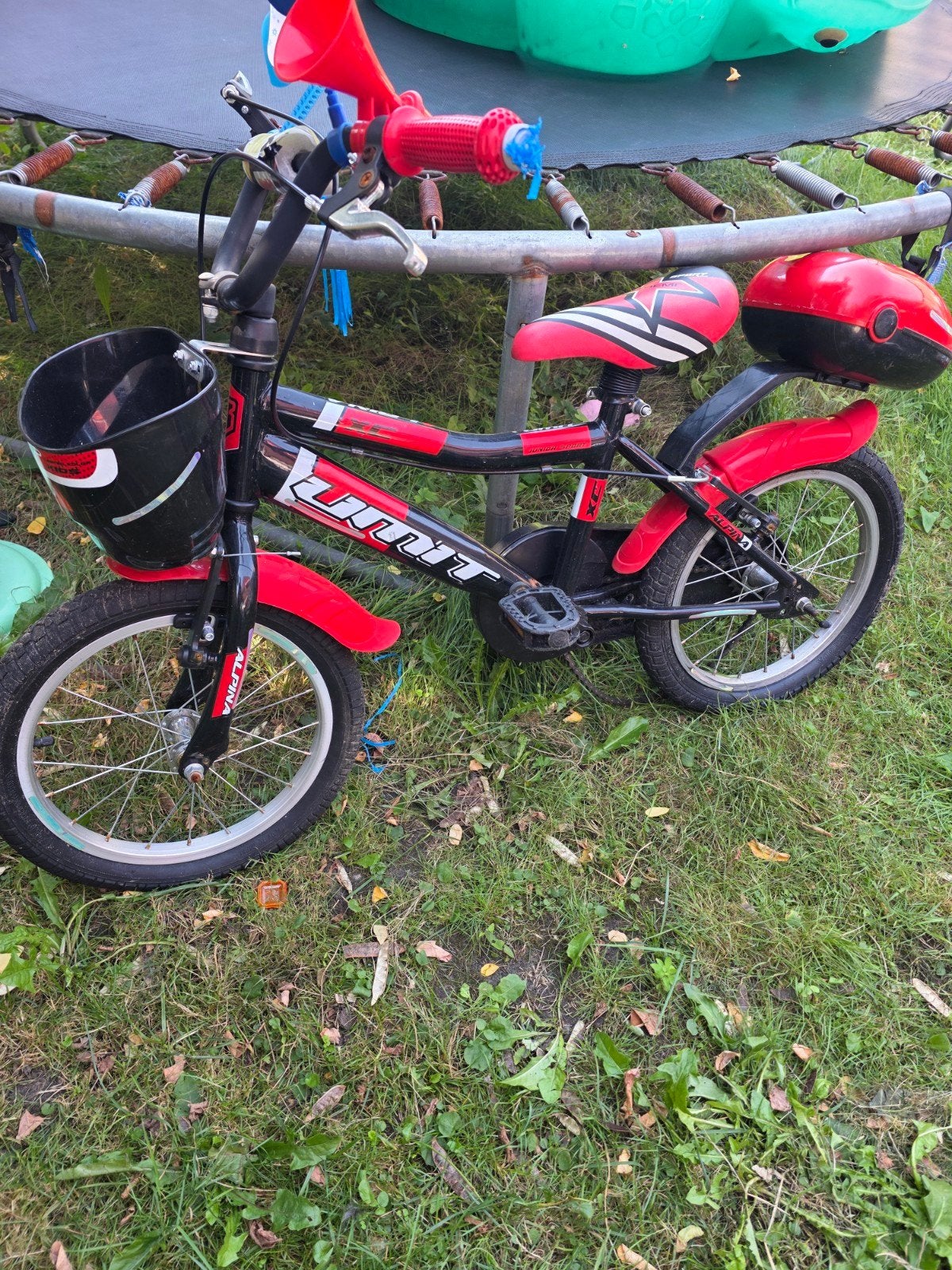 Kinderfiets rood/zwart - ketting reparatie nodig, Velgrem, Ophalen of Verzenden, Limit, 16 tot 20 inch