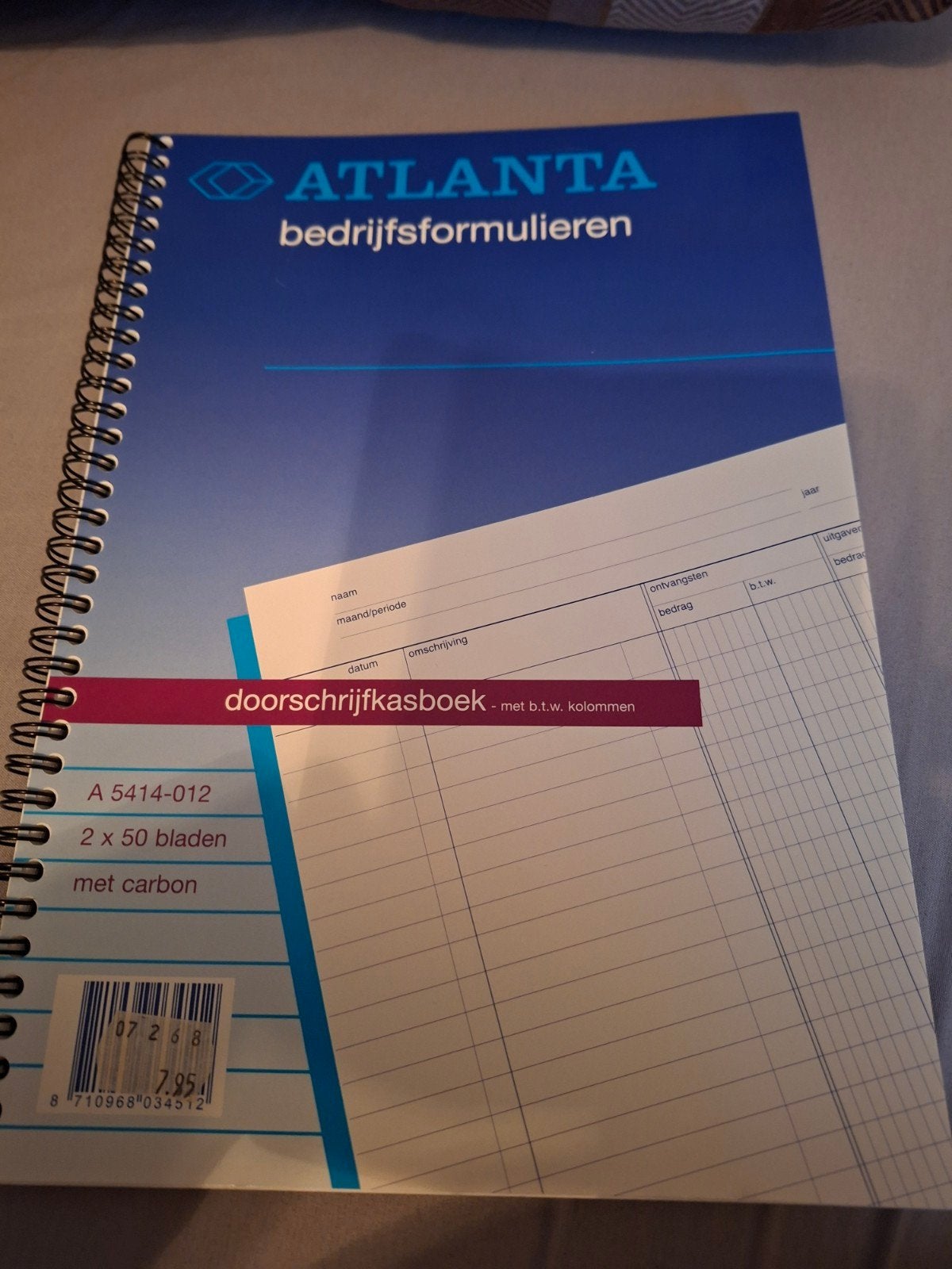 Doorschrijf kasboek, Ophalen, Nieuw