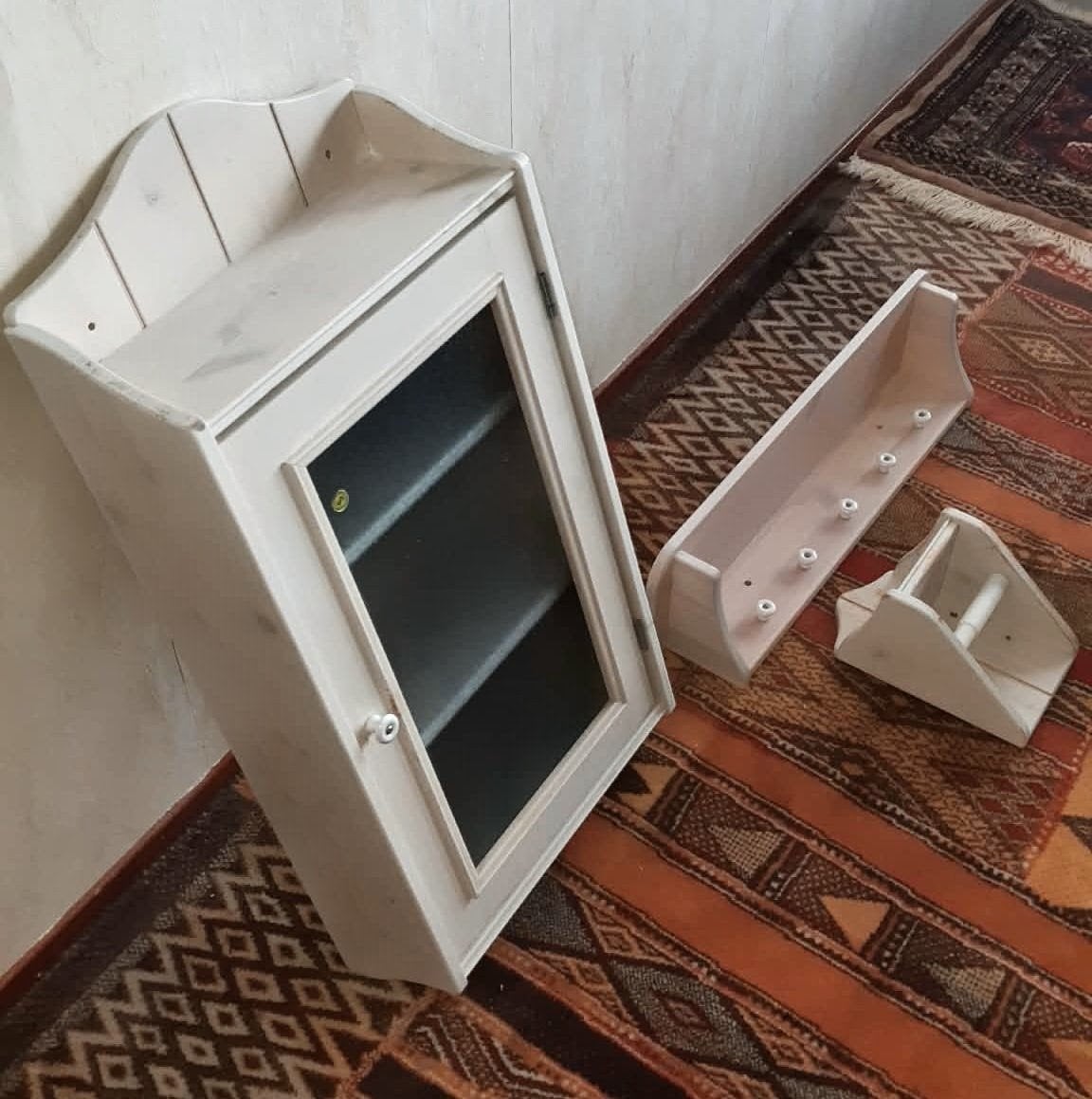 Ikea vintage WC set whitewash, Huis en Inrichting, Ophalen, Wit
