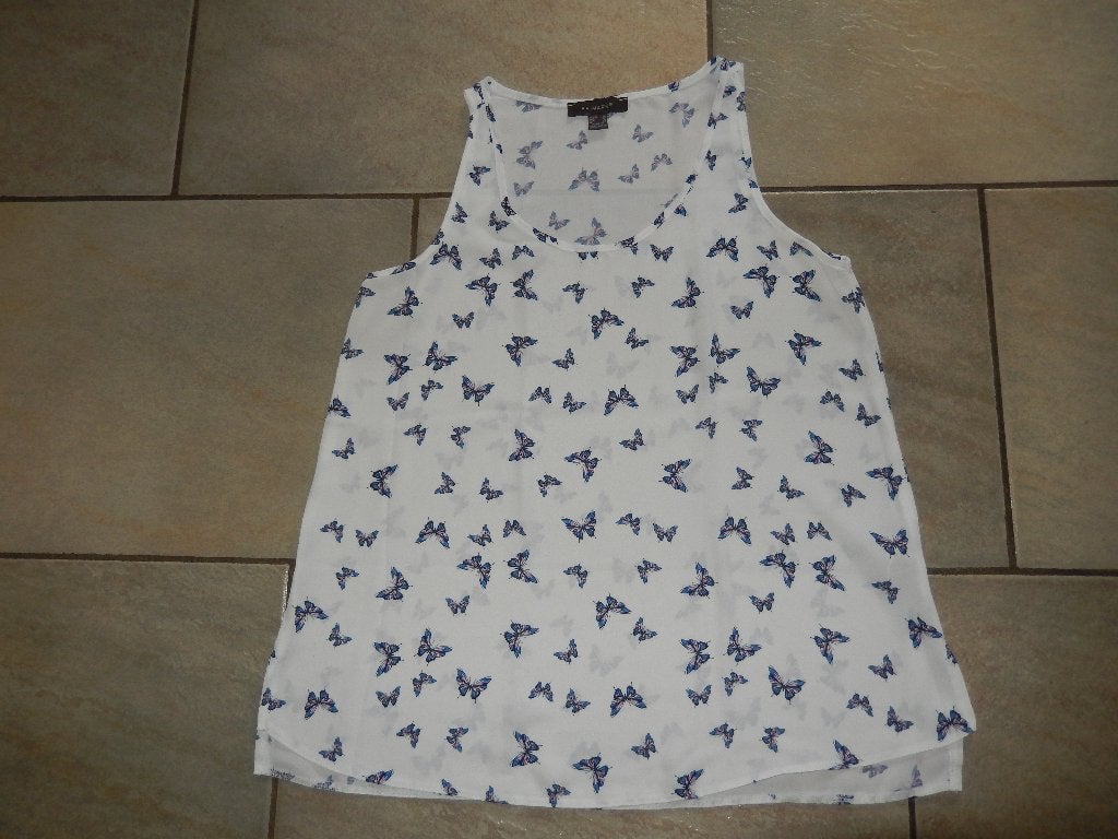 Primark Topje met Vlinderprint - Maat 38/40 (M), Maat 38/40 (M), Primark, Wit, Ophalen of Verzenden