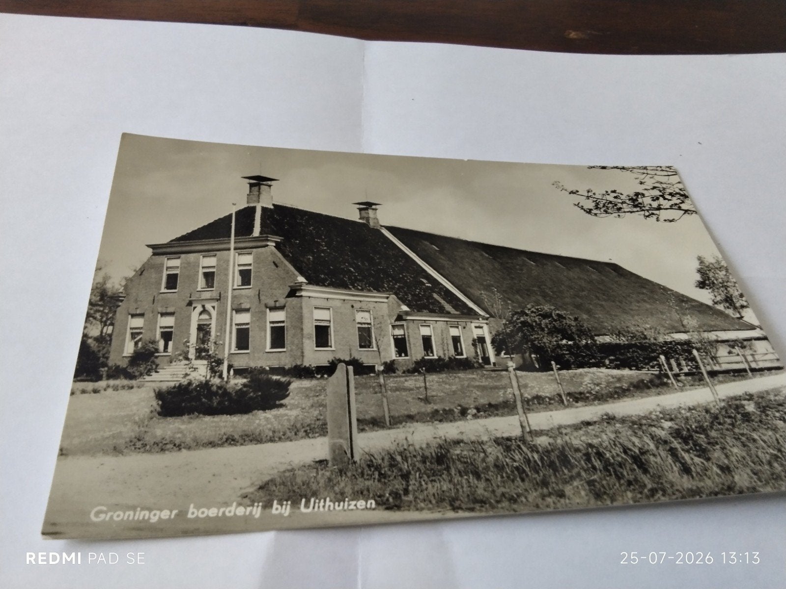 Oude foto Groninger boerderij bij Uithuizen, Ophalen of Verzenden, 1920 tot 1940