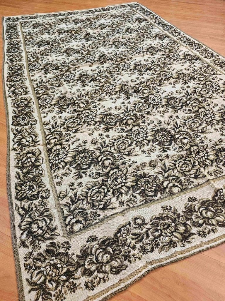 Vintage rozen kleed 230/140, Gebruikt, 100 tot 150 cm, Bruin, Ophalen of Verzenden