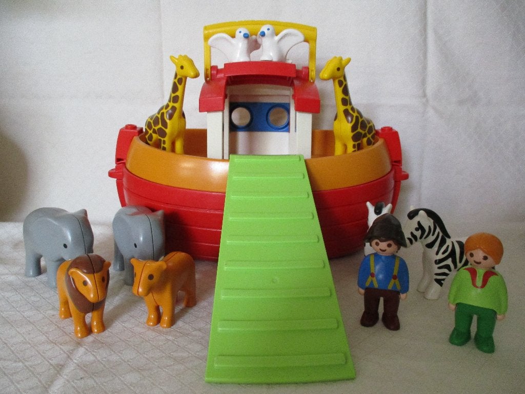 (👉ﾟヮﾟ)👉 123 Playmobil Ark van Noach 6765, Kinderen en Baby's, 1.2.3, Zo goed als nieuw, Boot/Schip, Complete set