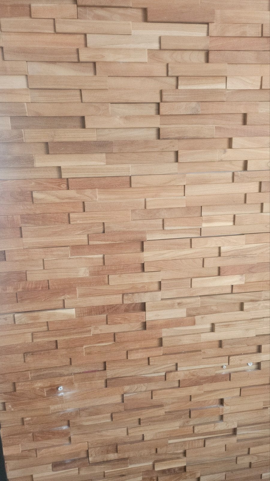 Houten wandpanelen 3D - Teak  4,2 m2, Ophalen of Verzenden