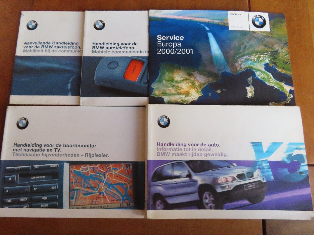 Instructieboek BMW X5 3.0i, BMW X5 4.4i  11-2000, set, Ophalen of Verzenden
