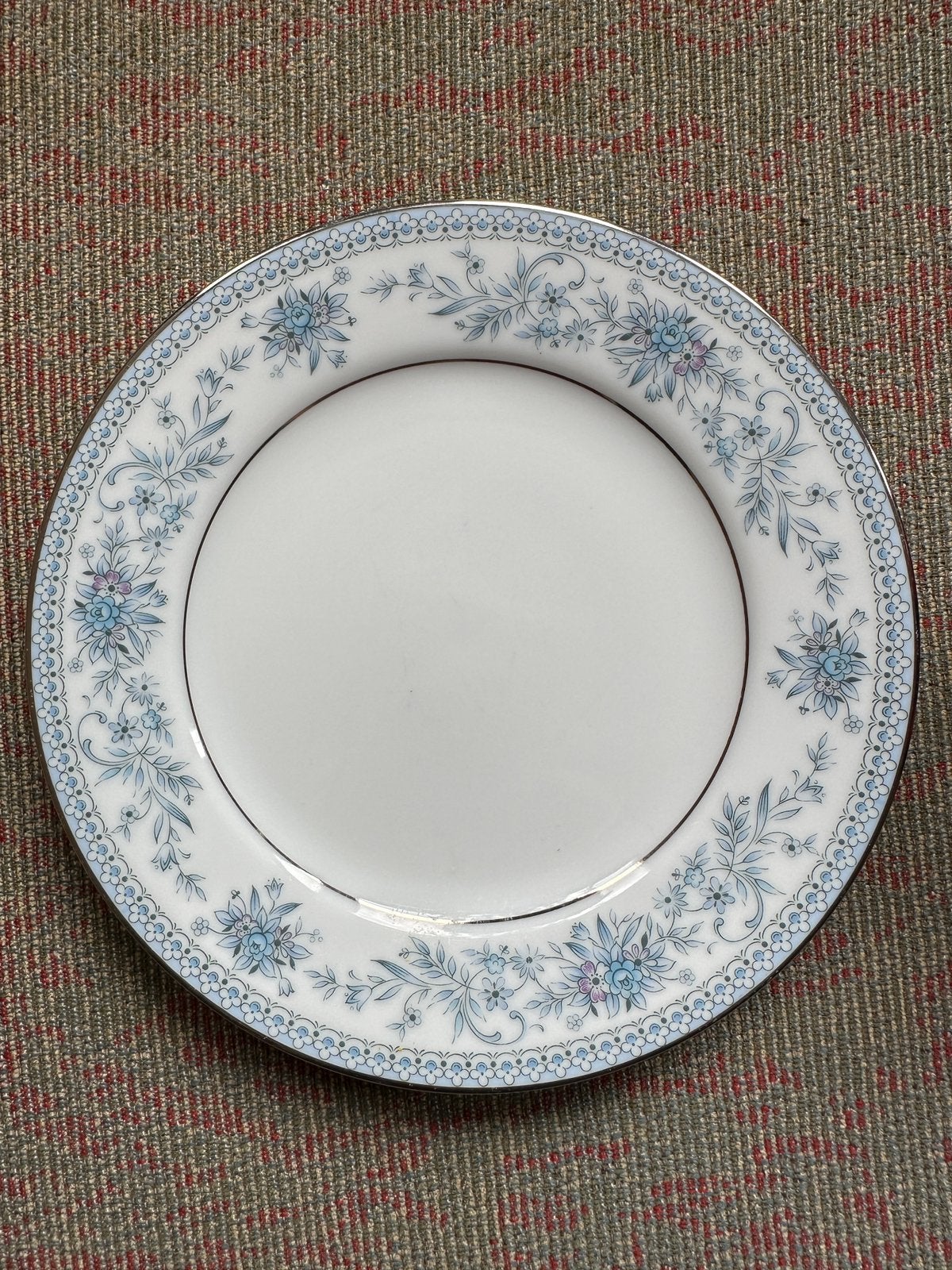 2 x porseleinen gebakschoteltje Noritake Blue Hill, Ophalen of Verzenden