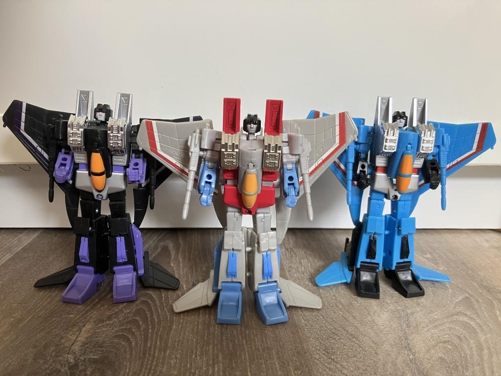 Transformers RM Starscream Skywarp Thundercracker set, Verzamelen, Transformers, G1, Ophalen of Verzenden, Zo goed als nieuw, Decepticons