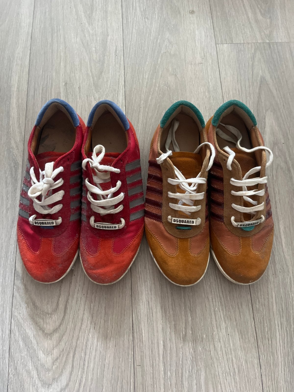 DSQUARED2 Sneakers - Rood & Bruin maar 42, Kleding | Dames, Ophalen of Verzenden, Sneakers of Gympen, Gedragen, Rood