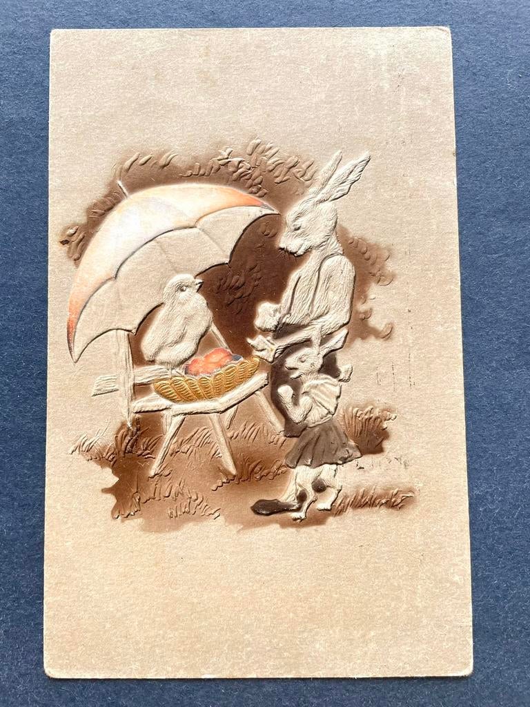 Oude paaskaart Letland 1922, Ophalen of Verzenden, 1920 tot 1940, Gelopen, Feest(dag)