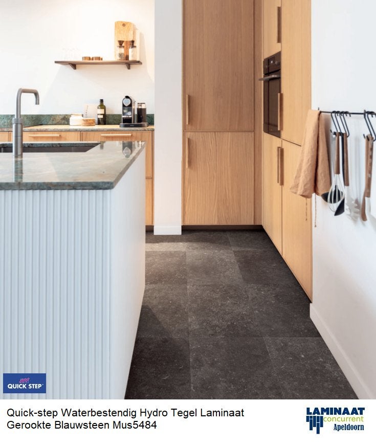 Waterbestendig Grote Tegel Laminaat Gerookte Blauwsteen, 75 m² of meer, Nieuw, Grijs, Ophalen of Verzenden