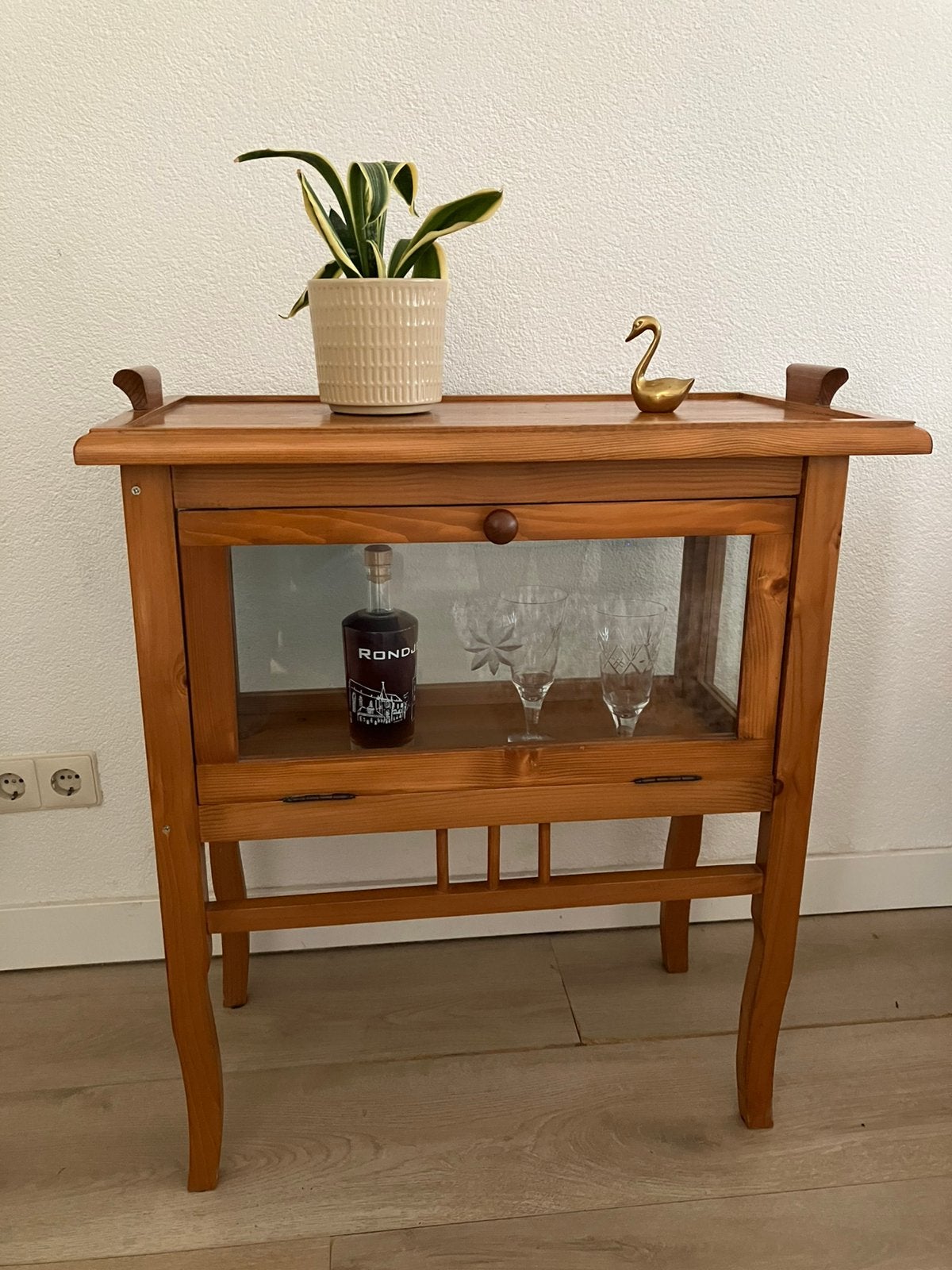 Theekastje, Ophalen, 50 tot 100 cm, Glas, Zo goed als nieuw