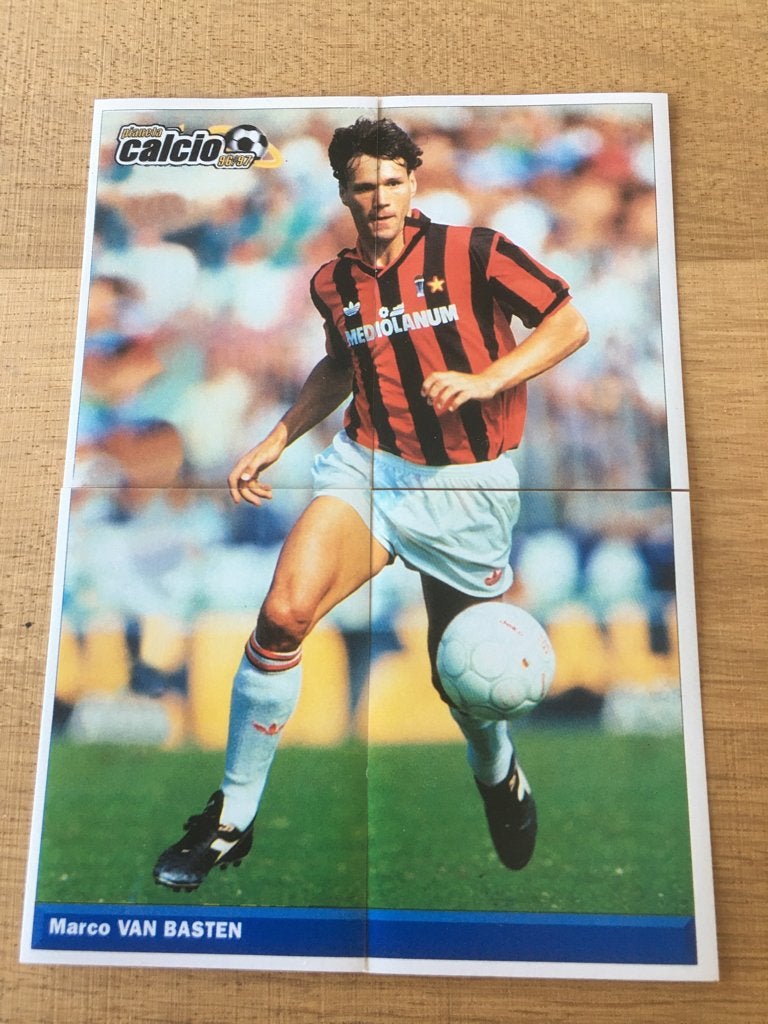 Voetbalstickers Marco van Basten- AC Milan, Ophalen of Verzenden, Nieuw, Buitenlandse clubs, Poster, Plaatje of Sticker