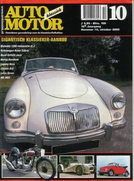 AMK 10 2000 : MG MGA 1500 - Wolseley 1300 - VW Kever Cabrio, Ophalen of Verzenden, Gelezen, Algemeen