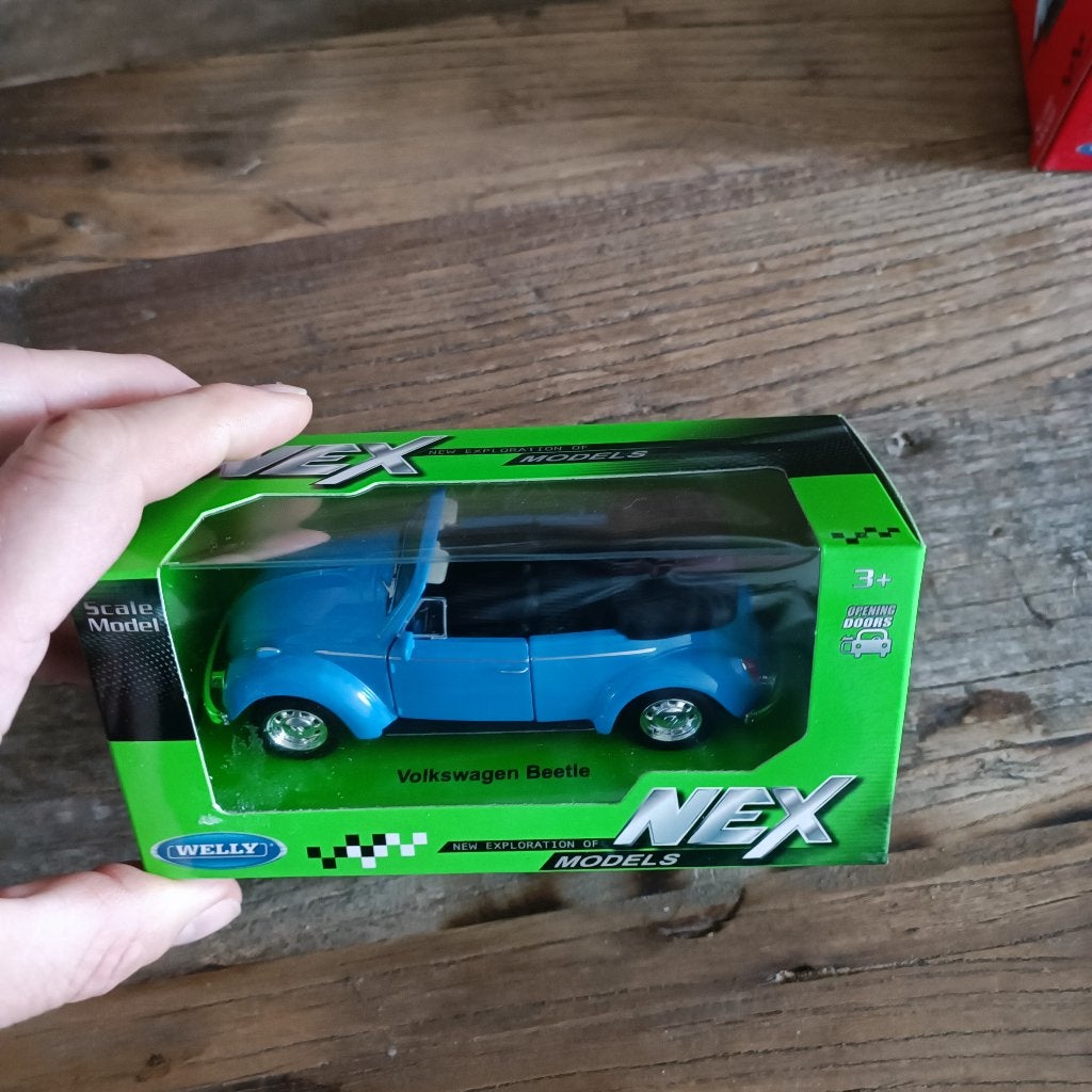 welly vw volkswagen beetle kever cabrio blauw nieuw, Ophalen of Verzenden, Nieuw, Auto