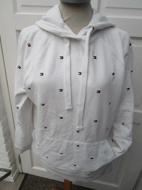 Tommy Hilfiger dames hoodie/mutstrui, maat XS, valt als L, Ophalen, Wit, Maat 42/44 (L), Zo goed als nieuw