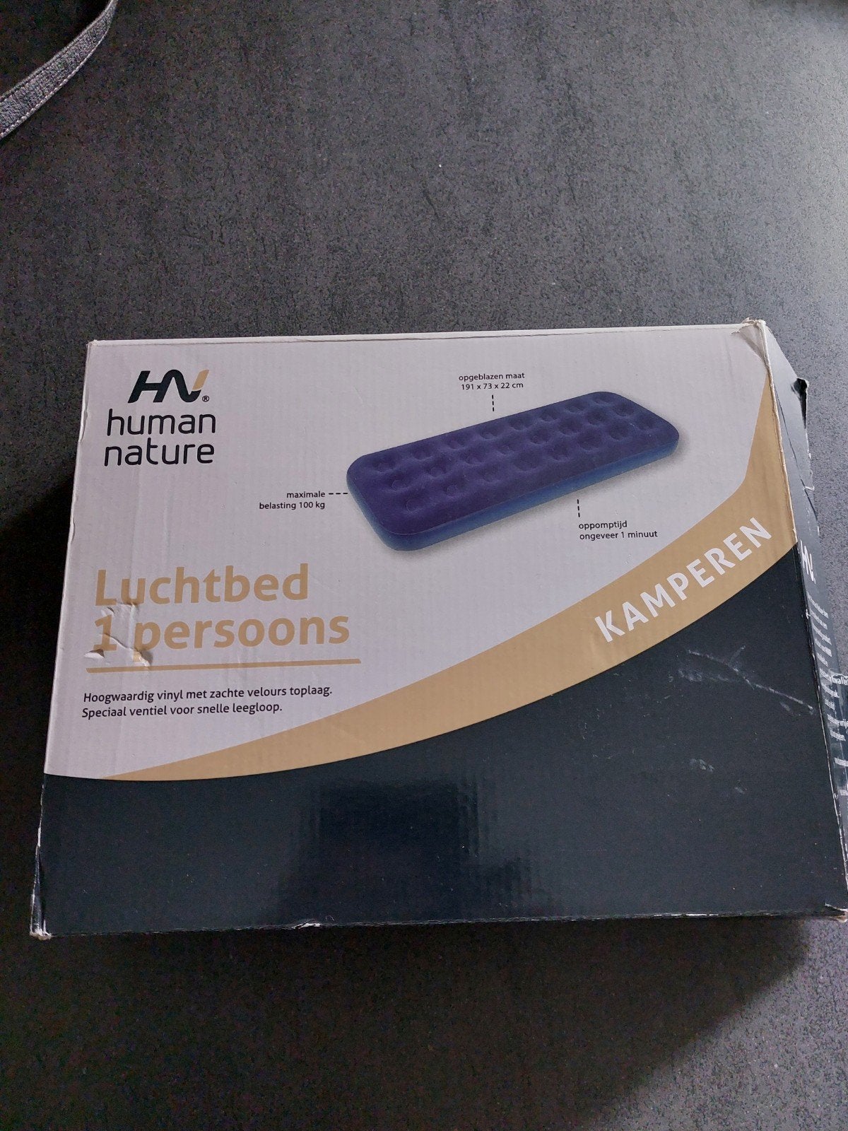luchtbed 1 persoons van Human Nature zgan, Ophalen of Verzenden, Zo goed als nieuw, 1-persoons