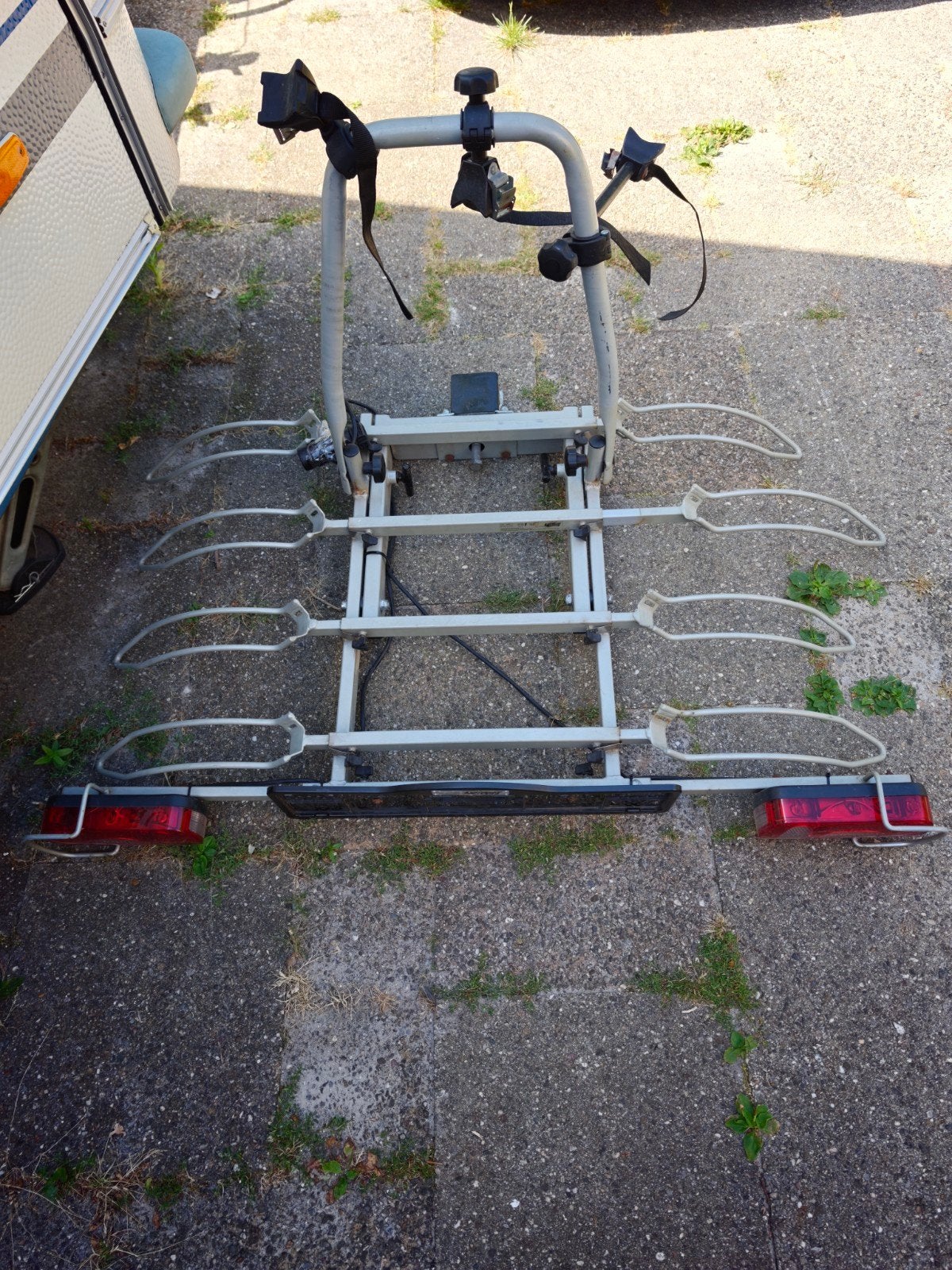 Gratis fietsendrager voor 4  fietsen - trekhaakmontage, Auto diversen, Fietsendragers, Ophalen of Verzenden, Gebruikt, Trekhaakdrager