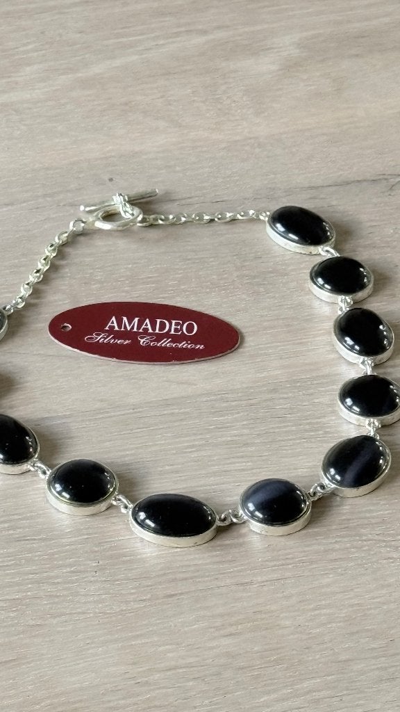 Amadeo Sieraden set, Ophalen of Verzenden, Zo goed als nieuw, Zilver, Overige materialen