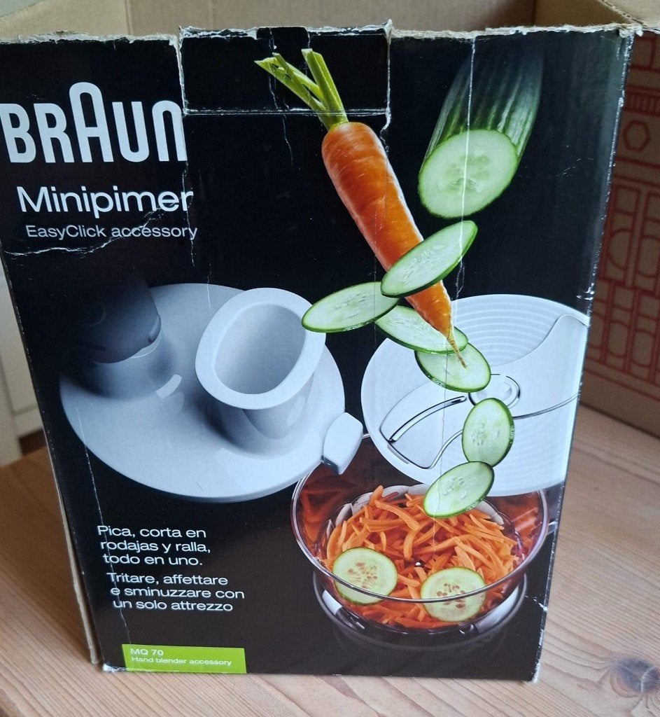 foodprocessor/keukenmixer Braun, 1 tot 2 liter, Ophalen of Verzenden, Zo goed als nieuw, 3 snelheden of meer