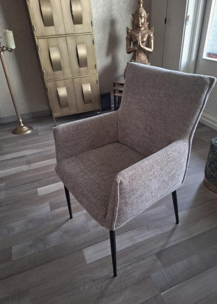 6 of 4 eetkamerstoelen 75€ per stoel, Huis en Inrichting, Stoelen, Overige kleuren, Zo goed als nieuw, Stof, Vijf, Zes of meer stoelen
