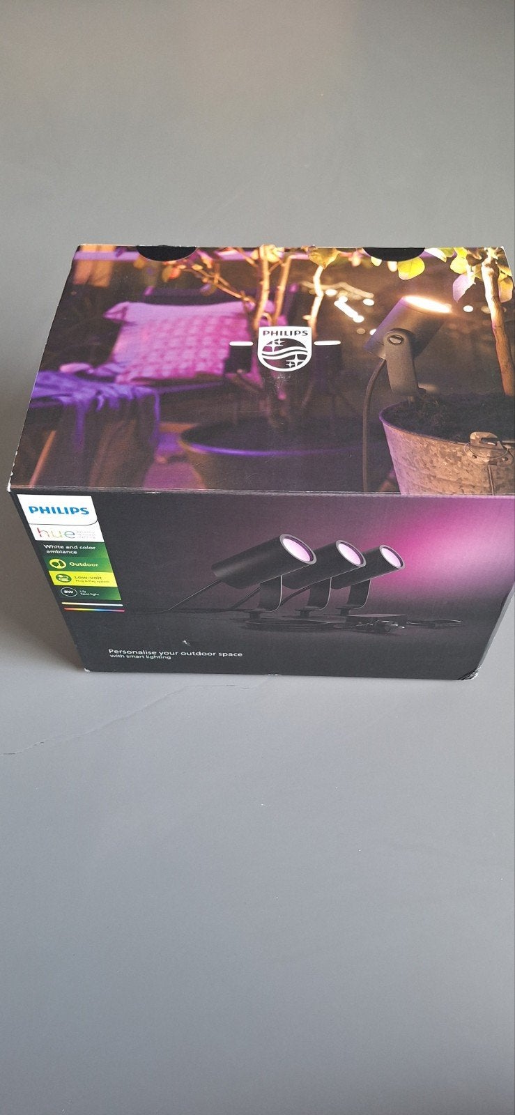 2 Philips Hue Buitenverlichting Lily Spots, Tuin en Terras, Buitenverlichting, Ophalen, Minder dan 50 watt, Netvoeding, Spots