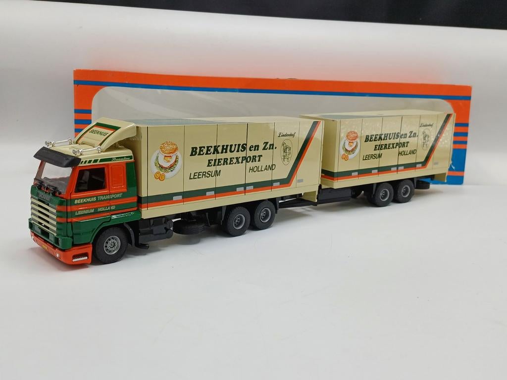 Tekno Scania 143 streamline combi Beekhuis, Hobby en Vrije tijd, Modelauto's | 1:50, Ophalen of Verzenden, Zo goed als nieuw, Bus of Vrachtwagen