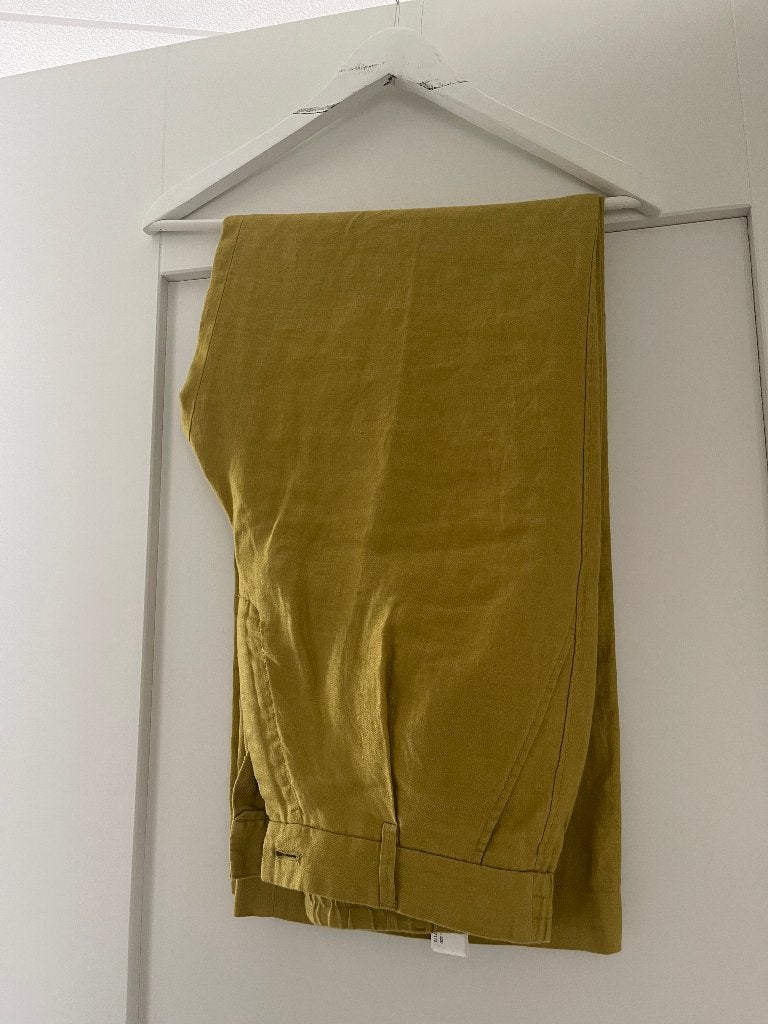 Massimo Dutti 100% linnen okergele broek, maat 38 nieuw!, Maat 38/40 (M), Massimo Dutti, Verzenden, Geel