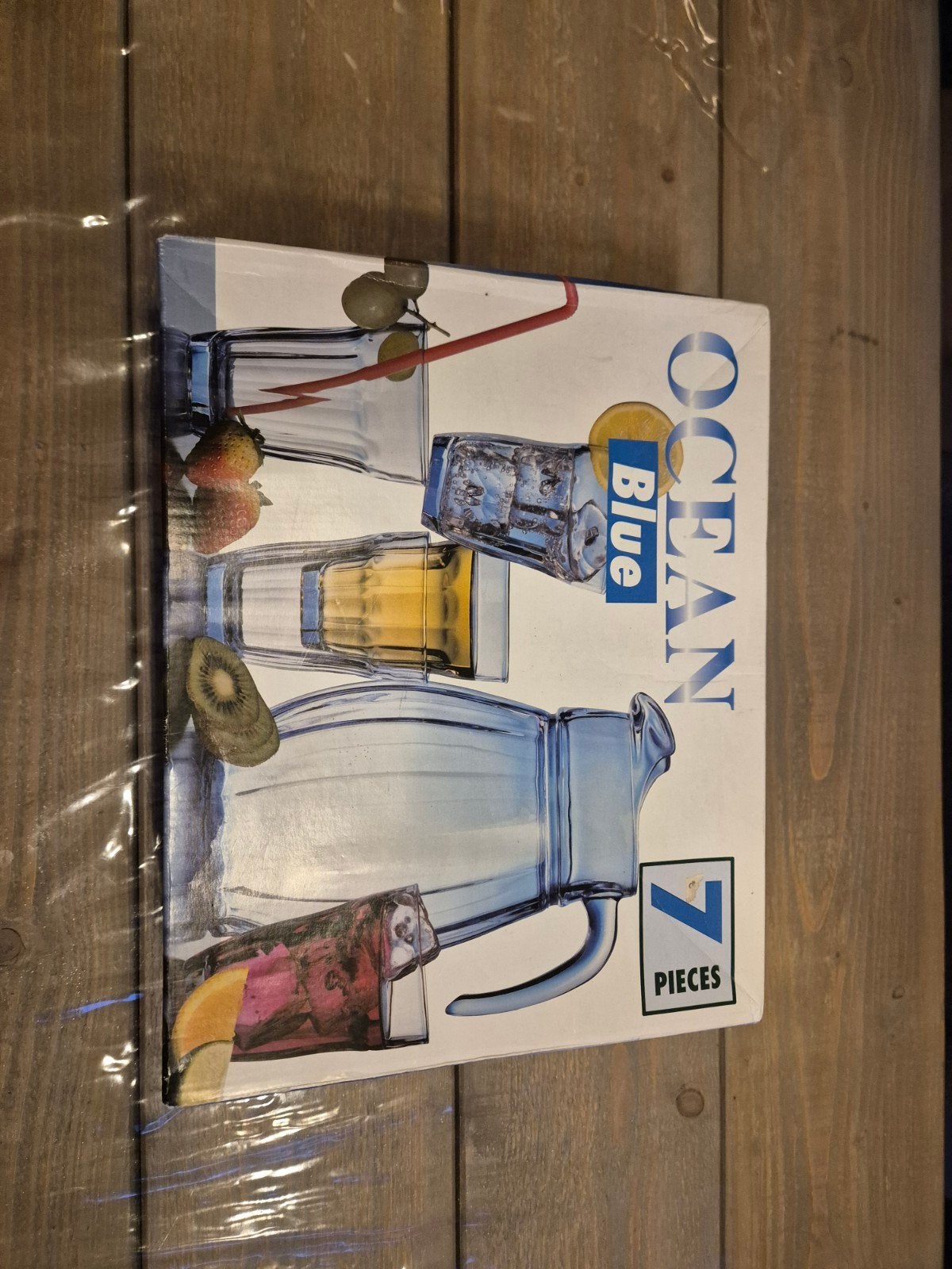 Ocean Blue Glazen Set - Karaf met 6 Glazen, Ophalen, Glas of Glazen, Overige merken, Nieuw