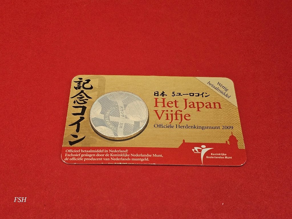Munt: het Japan Vijfje , 2009. Kwal.: Proof., Postzegels en Munten, Munten | Nederland, Koningin Beatrix, Zilver, Euro's, Ophalen of Verzenden