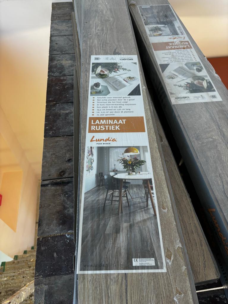 Lundia Laminaat Rustiek - Nieuw in verpakking, Ophalen, Nieuw, Minder dan 10 m², Grijs