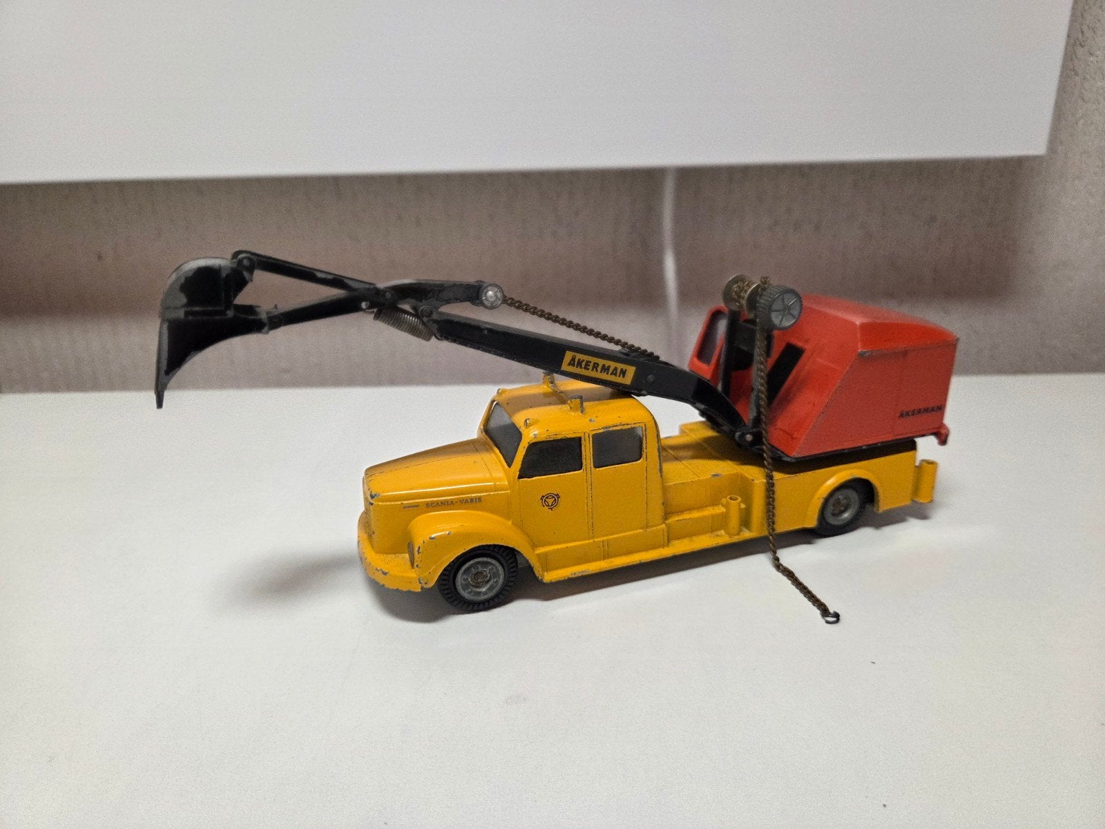 Tekno Denmark Scania Vabis Åkerman, Hobby en Vrije tijd, Modelauto's | 1:50, Ophalen of Verzenden, Zo goed als nieuw, Bus of Vrachtwagen
