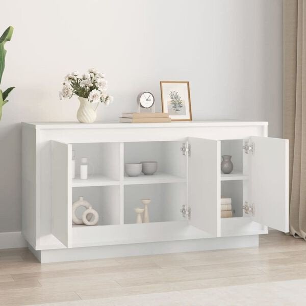 Dressoir 102x35x55 cm bewerkt hout wit nieuw in doos, Ophalen, Nieuw, 25 tot 50 cm