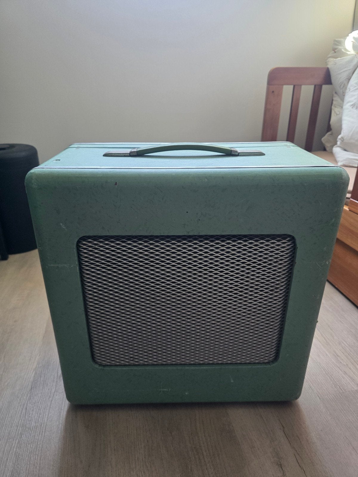 Vintage Siemens luidsprekerbox - Groen, Audio, Tv en Foto, Gebruikt, Overige typen, Minder dan 60 watt, Ophalen