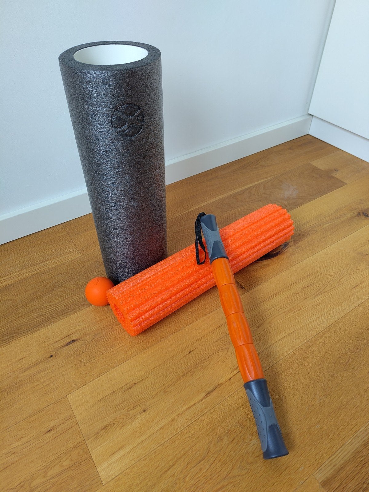 Foamroller set met massage stick en bal, Ophalen, Zo goed als nieuw, Benen, Foamroller