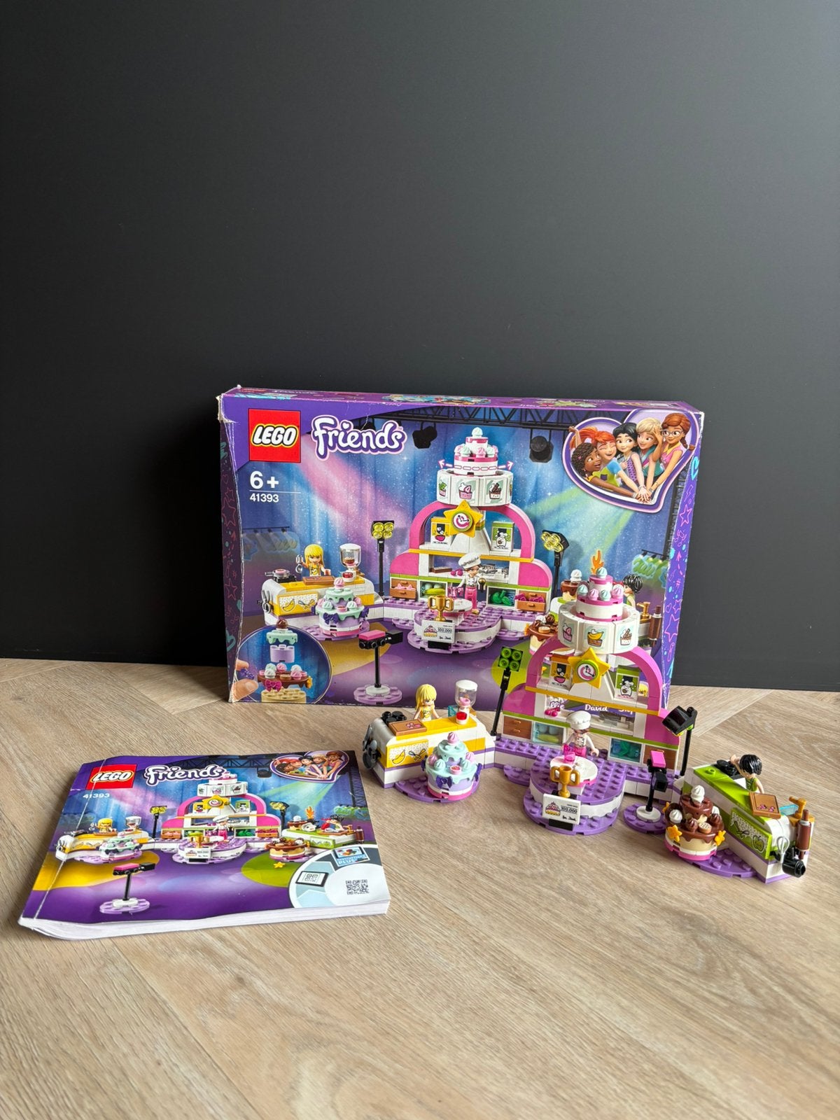 LEGO Friends 41393 Bakwedstrijd compleet + doos&handleiding, Lego, Inclusief accessoires, Friends, Ophalen of Verzenden