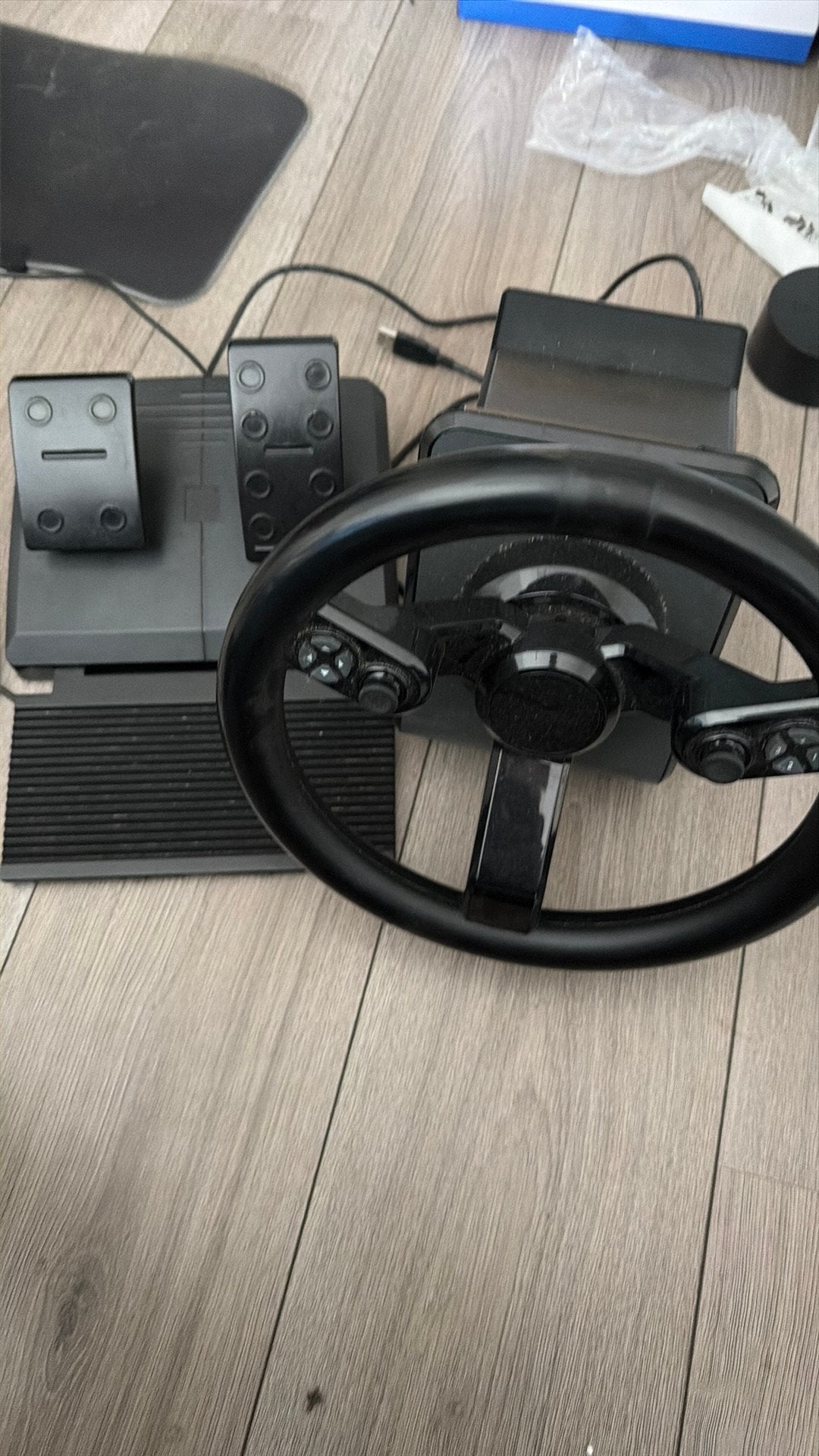 Saitek stuur met pedalen en muismat moet weg, Ophalen, Gebruikt