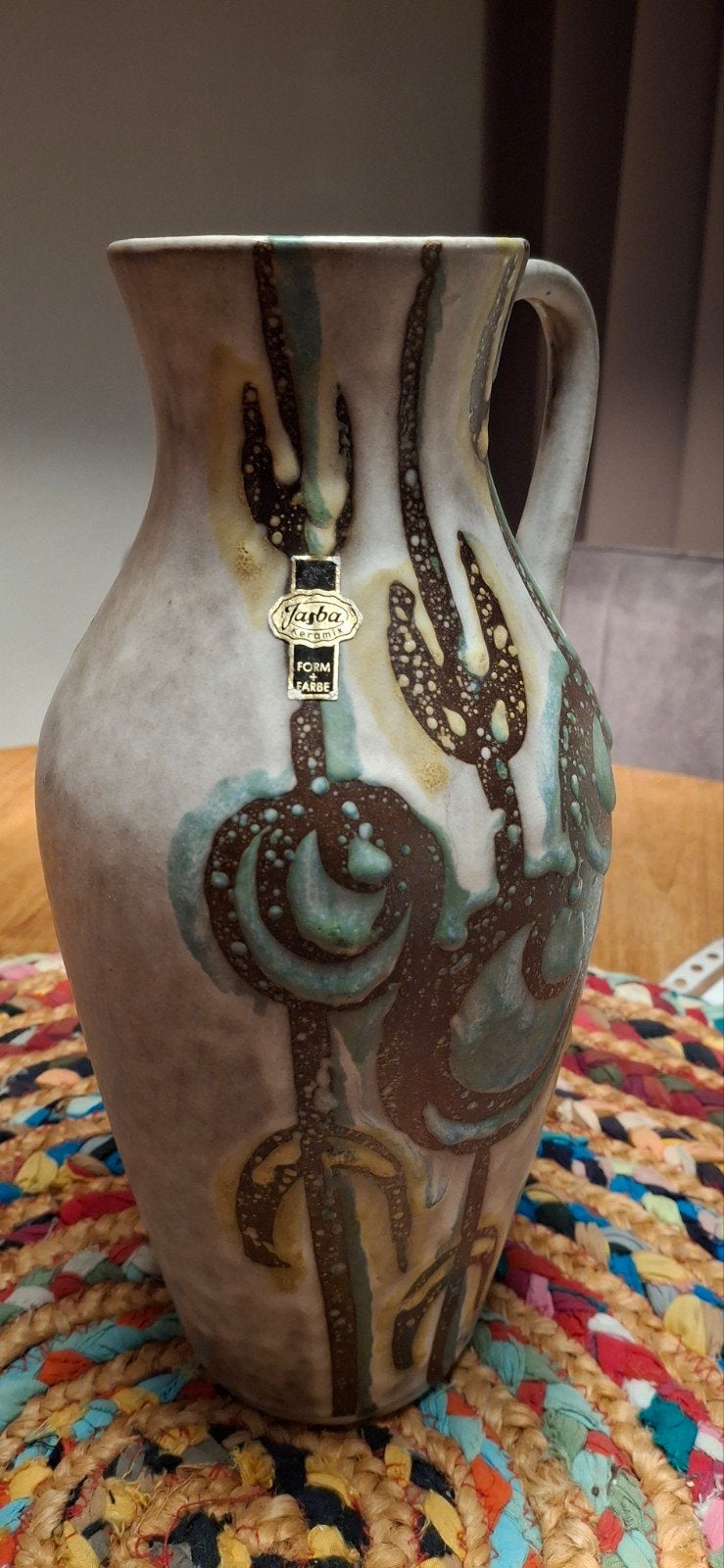 Vintage Jasba Keramik vaas - Form + Farbe, Antiek en Kunst, Ophalen