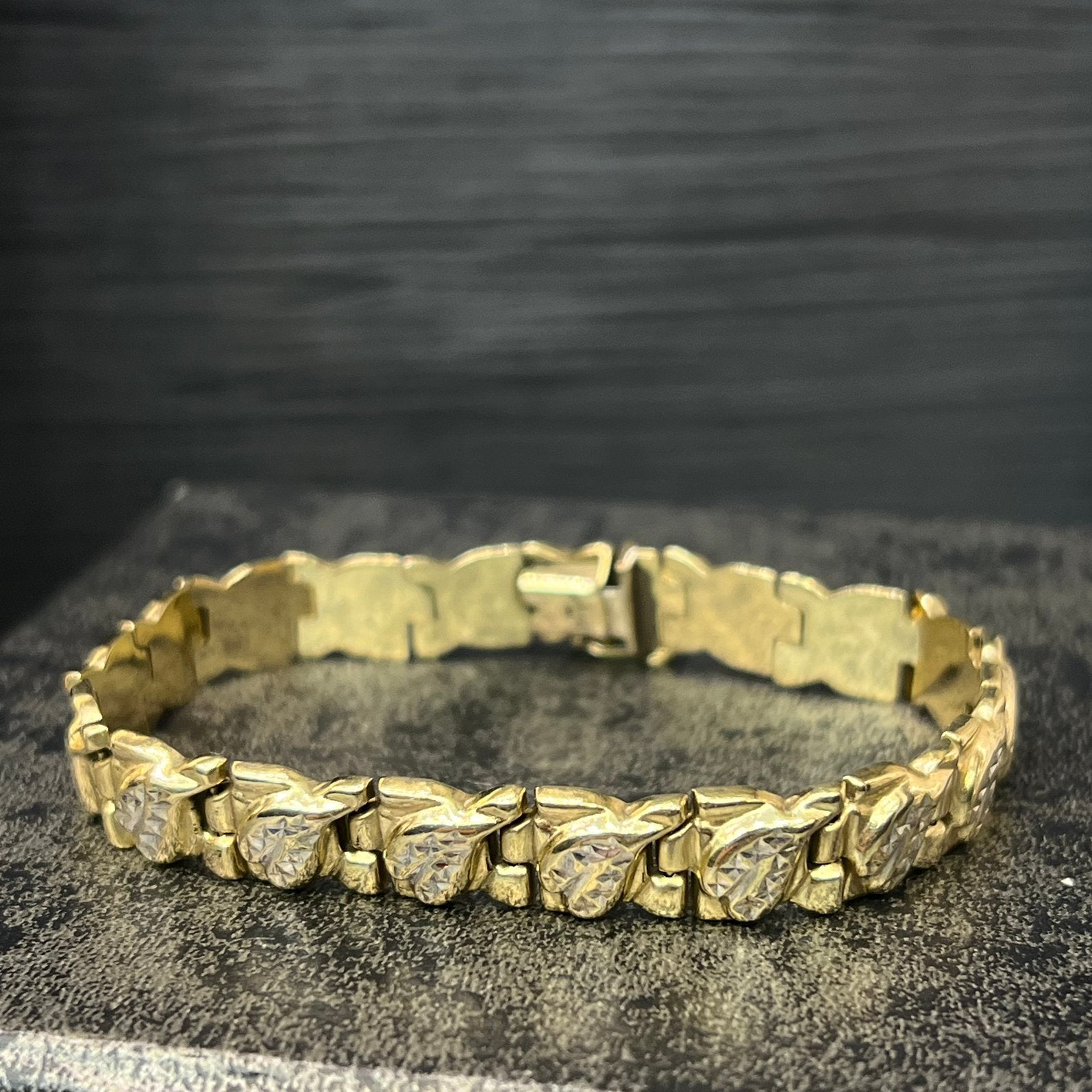 14 karaat gouden armband prachtig schakel bicolour, Ophalen of Verzenden, Zo goed als nieuw, Goud