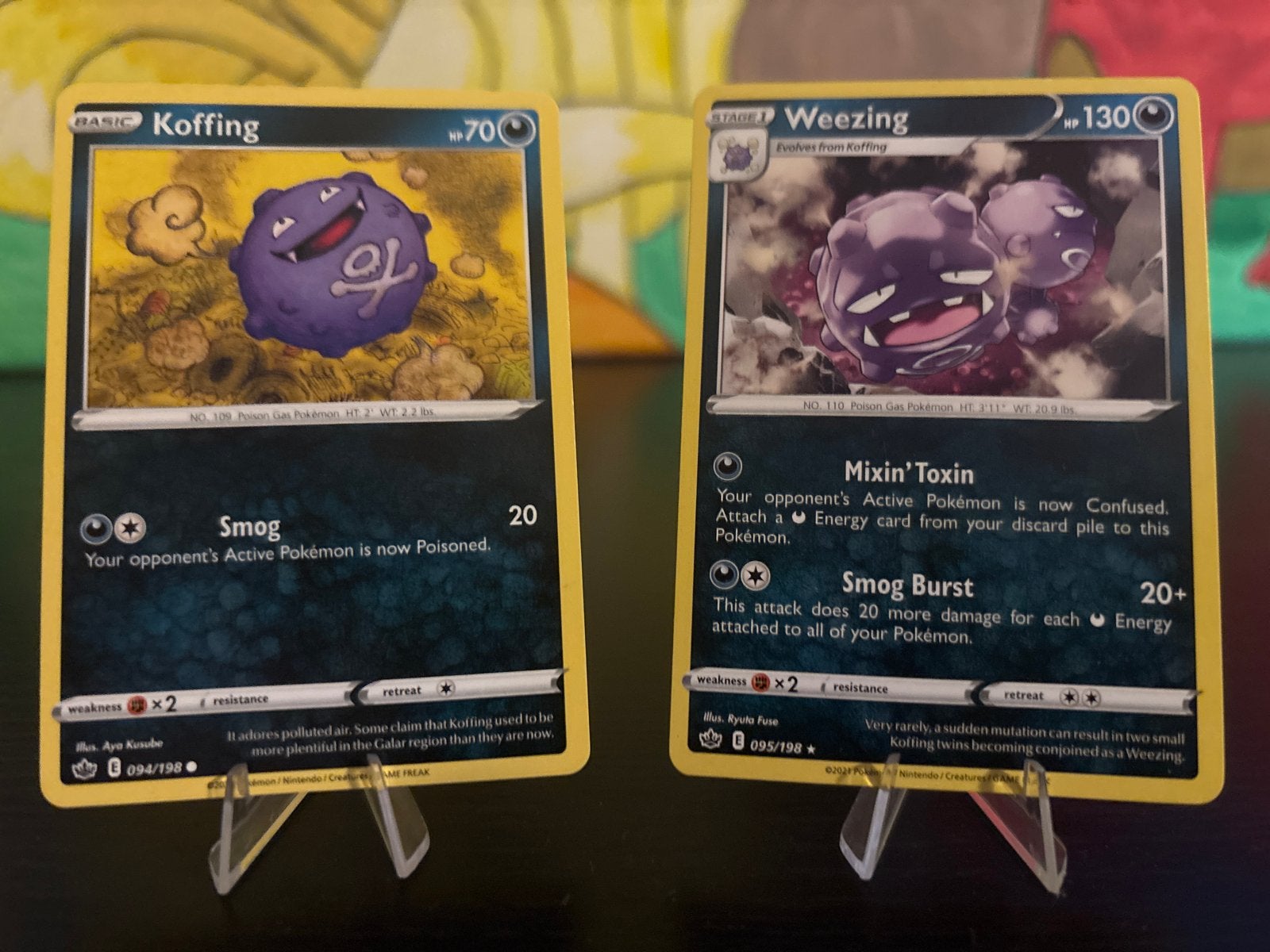 Chilling Reign Pokémon Kaarten: Koffing en Weezing, Ophalen of Verzenden, Zo goed als nieuw, Losse kaart