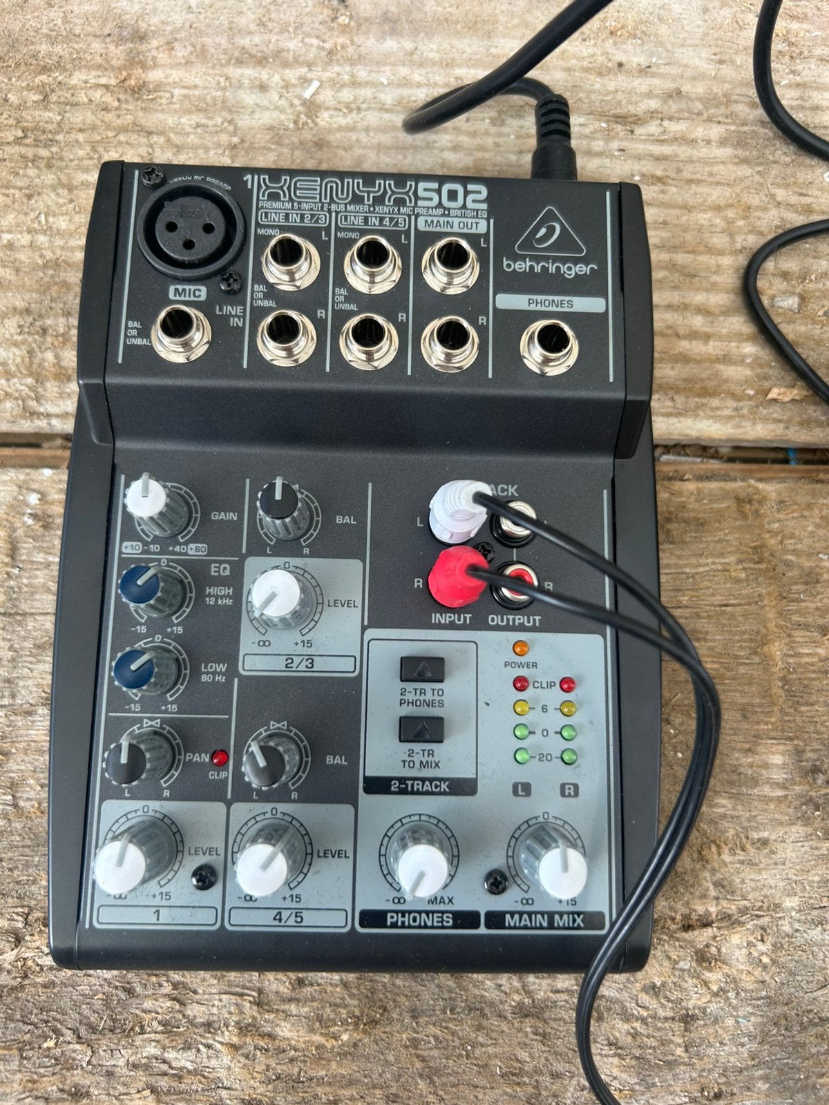 Behringer xenyx 502 mixer. 1 x gebruikt. €39,-, Ophalen of Verzenden, Zo goed als nieuw, Minder dan 5 kanalen, Microfooningang